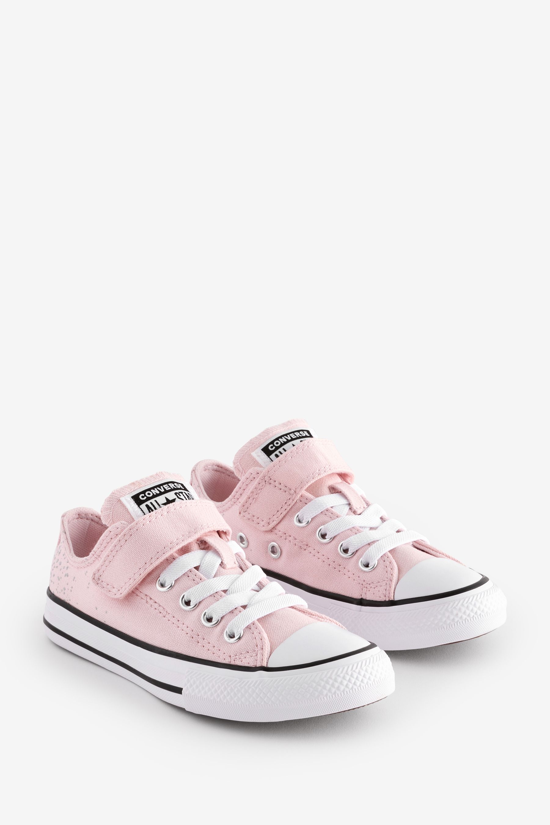 Girls pink sparkly converse top