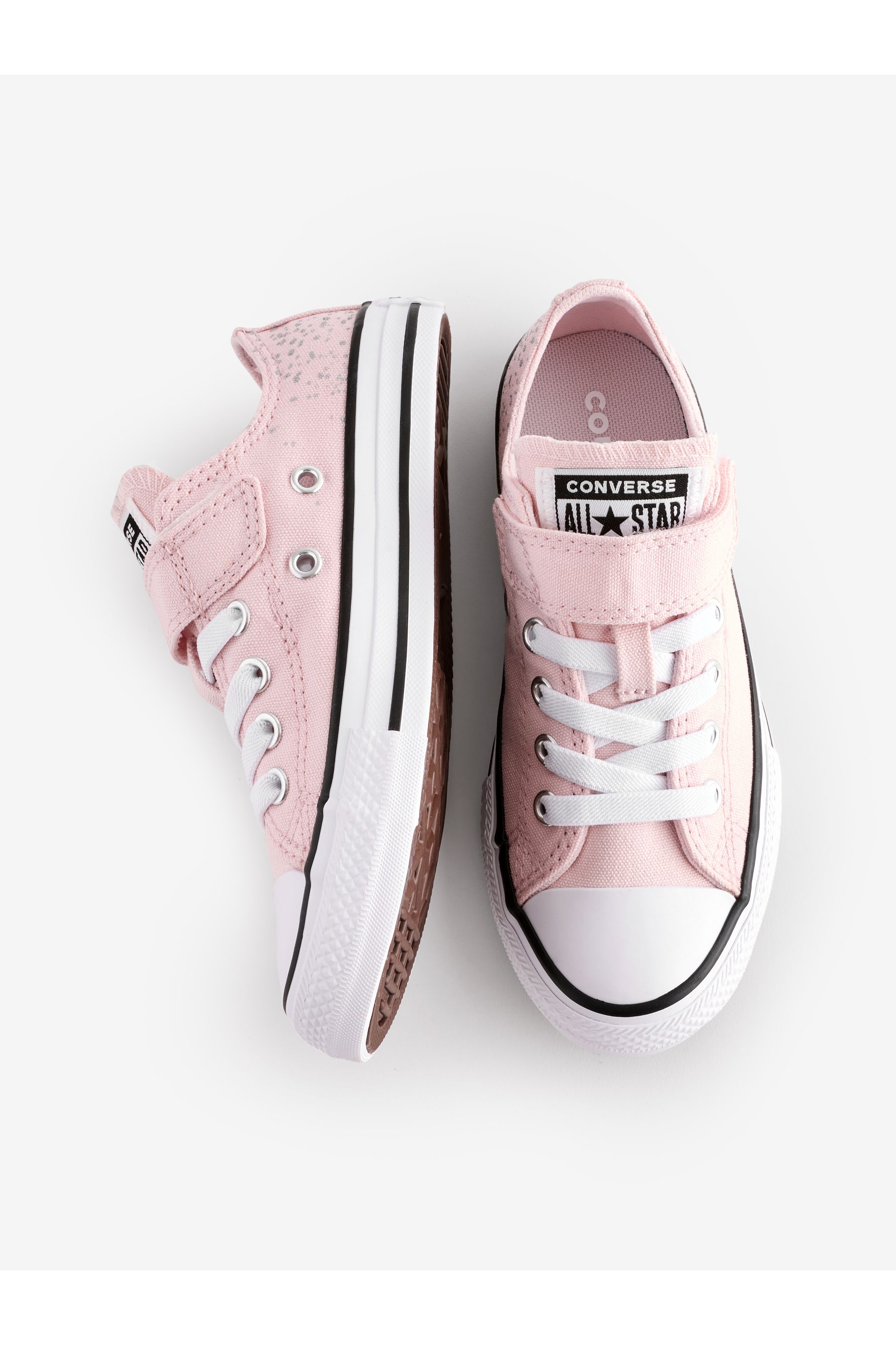 Pink glitter converse junior sales