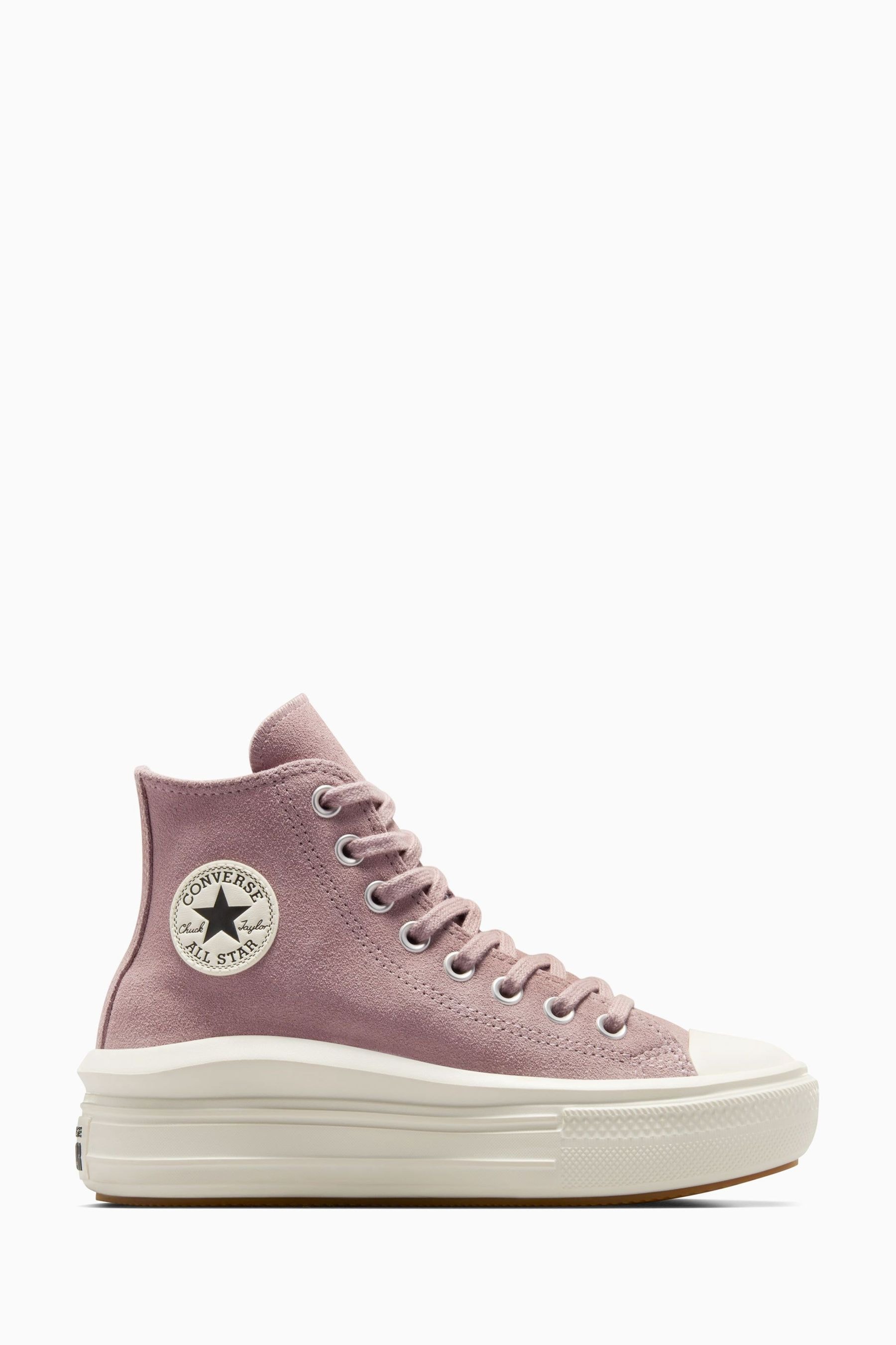 Girls Converse Pink Move Suede Trainers