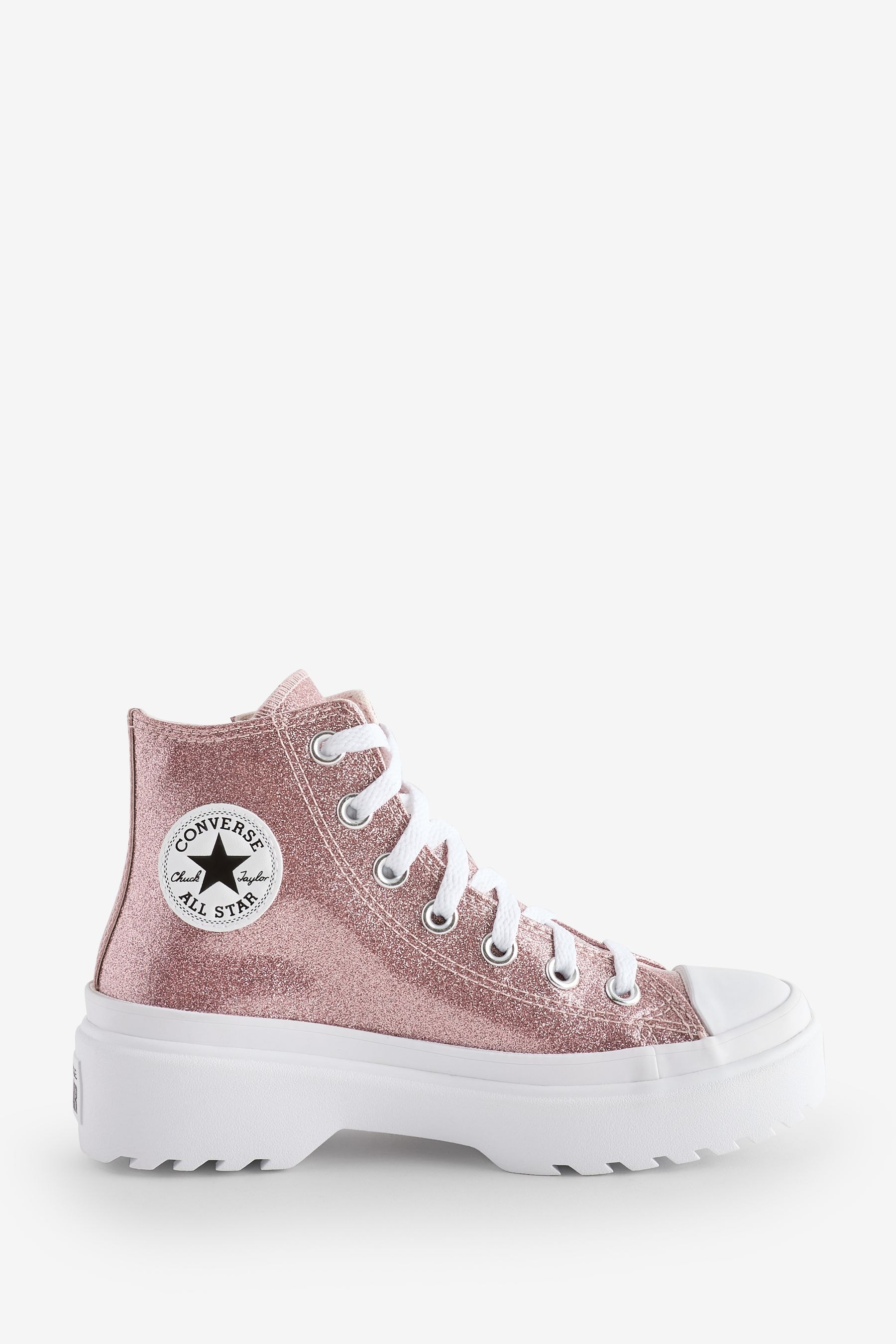 Pink glitter converse junior store