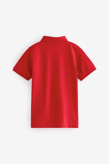 Red Short Sleeve Polo Shirt (3-16yrs)