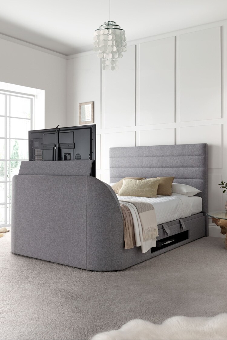 Kaydian Grey Appleby TV Side Lift Ottoman Storage Bed - Image 1 of 2