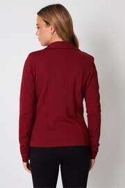 Threadbare Red Single Breasted Jersey Ponte Blazer - Image 2 of 4