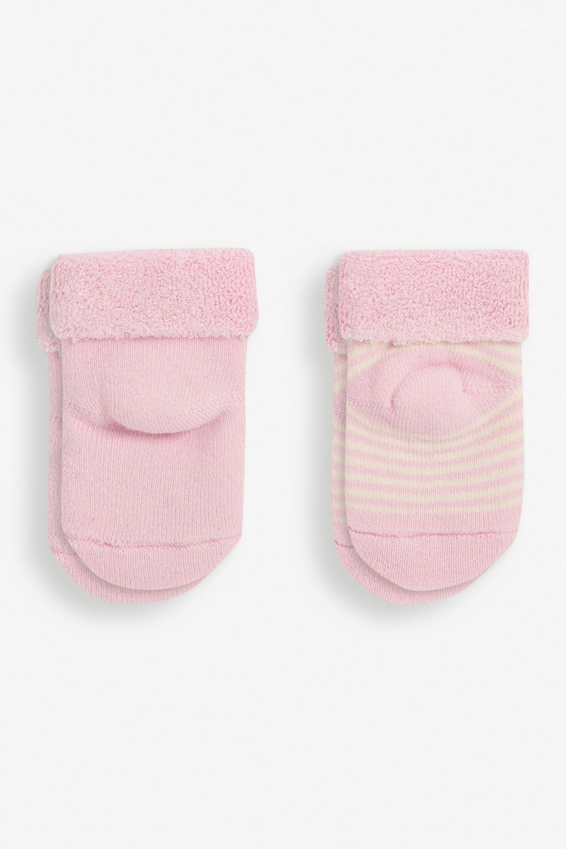 JoJo Maman Bébé Pink Mouse 2-Pack Baby Socks - Image 2 of 2