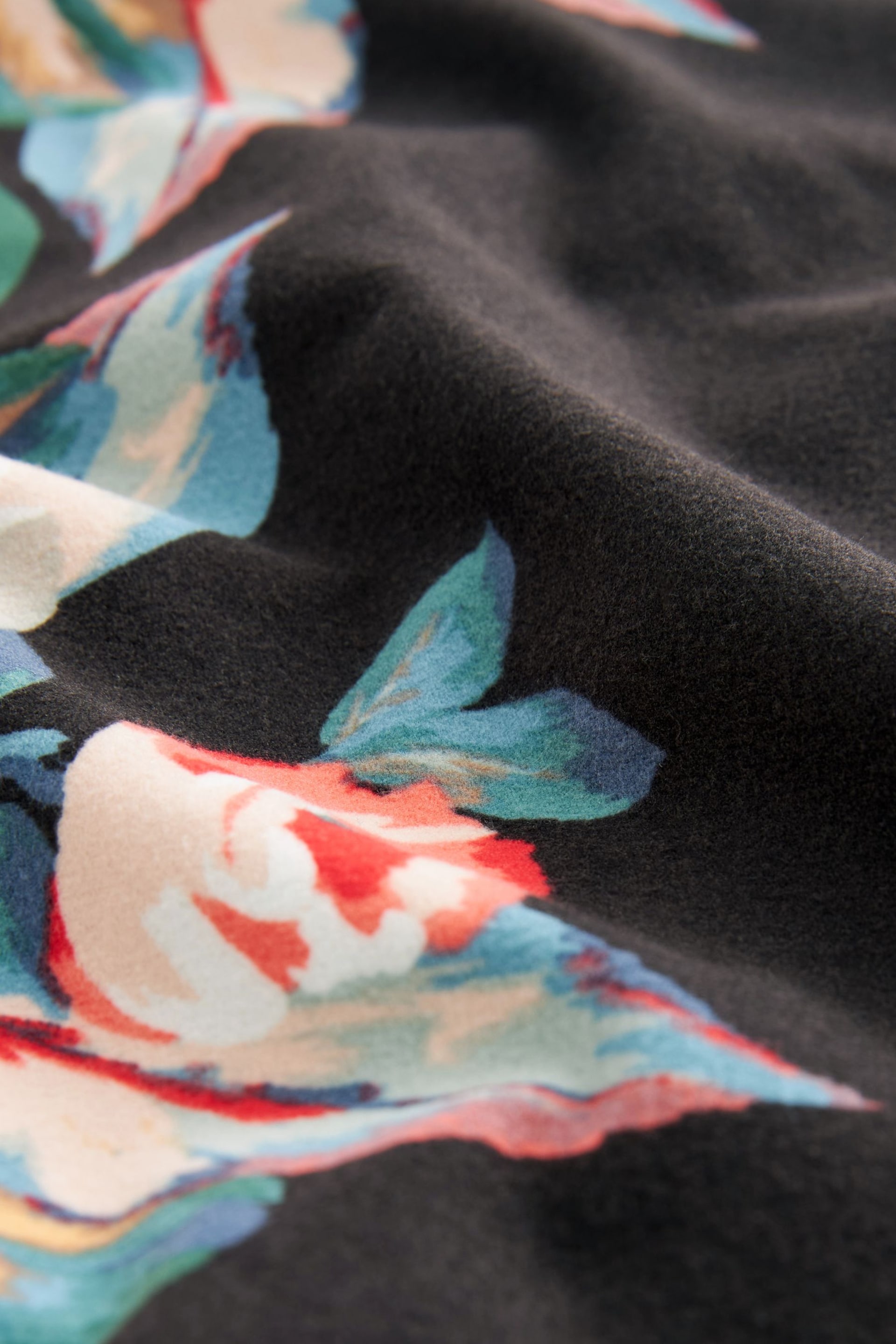 Black Floral Supersoft Cosy Pyjamas - Image 8 of 8