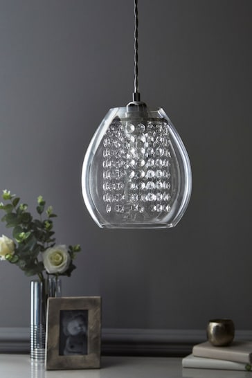 Clear Bella Easy Fit Pendant Lamp Shade