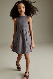 Charcoal Grey Cargo Utility Dress (3-16yrs) - Image 1 of 5
