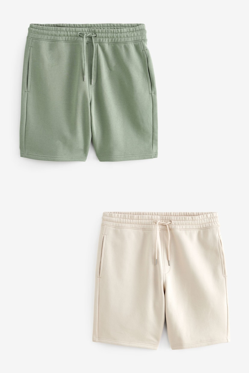 Stone/Khaki Soft Fabric Jersey Shorts - Image 2 of 13