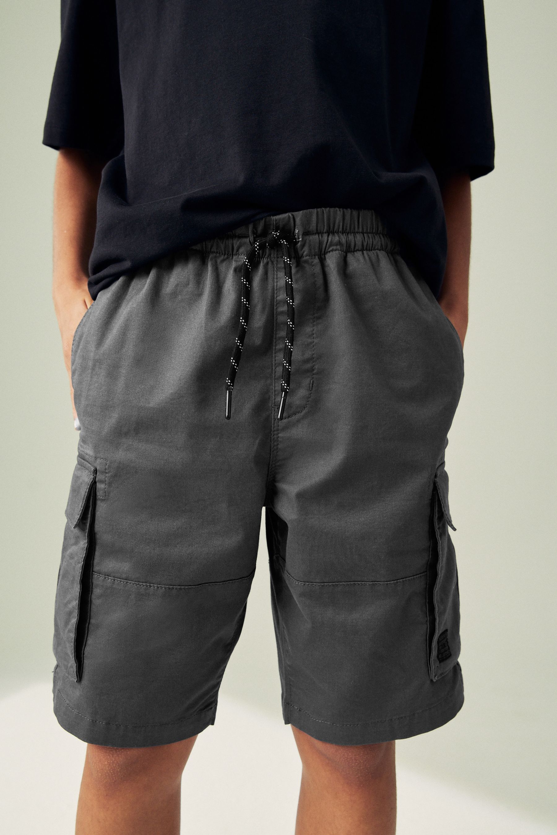 Charcoal grey shorts on sale