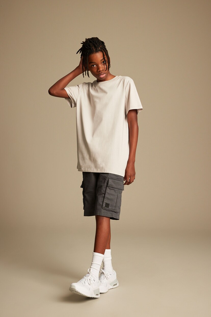 Charcoal Grey Cargo Shorts (3-16yrs) - Image 2 of 7