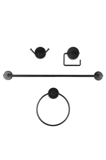 Our House Set of 4 Black Bathroom Fittings