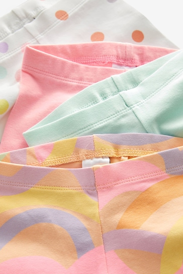 Pink Rainbow Cycle Shorts 4 Pack (3mths-7yrs)