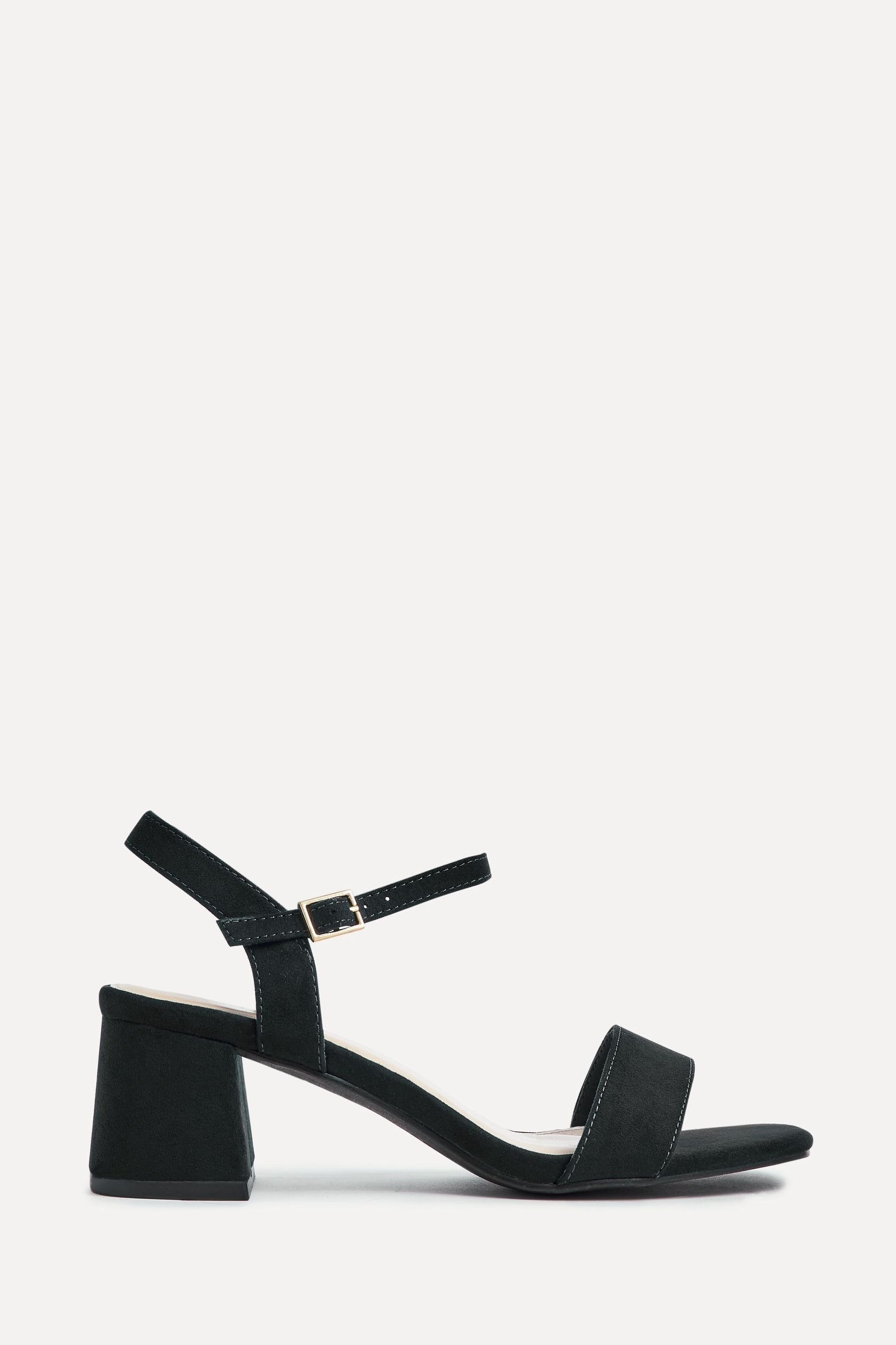 Barely there block heels black on sale