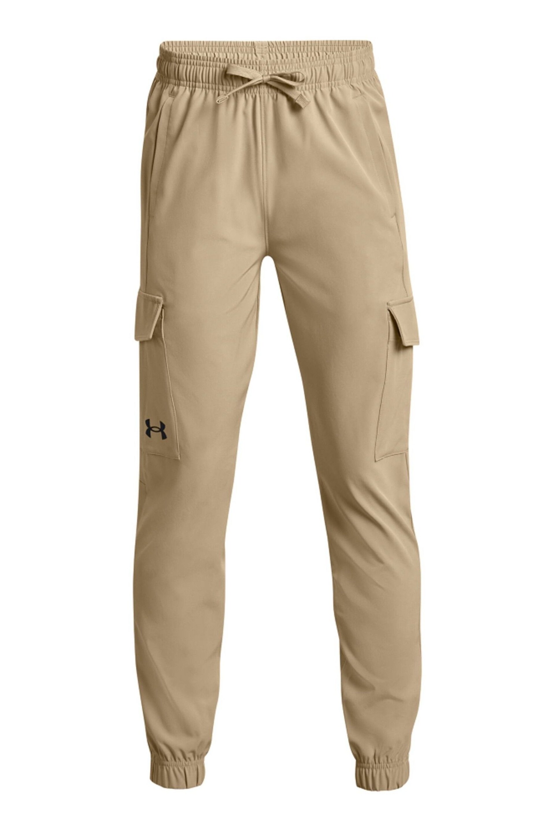 Under Armour Cream Pennant Woven Cargo Joggers - Image 1 of 2