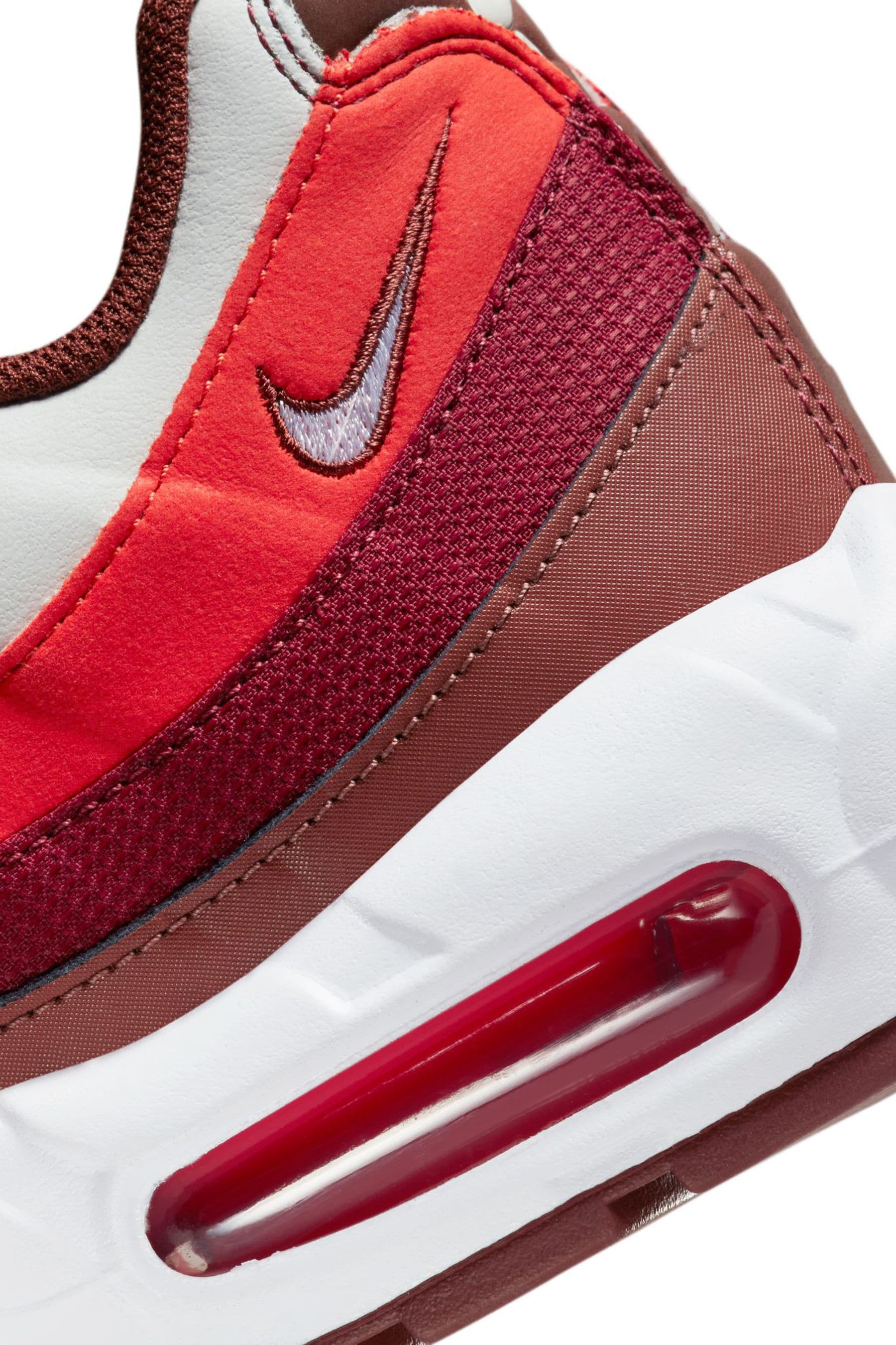 Buy Nike Red White Air Max 95 Trainers from Next Luxembourg