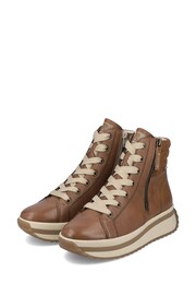Rieker Womens Evolution Zipper Brown Boots - Image 5 of 11