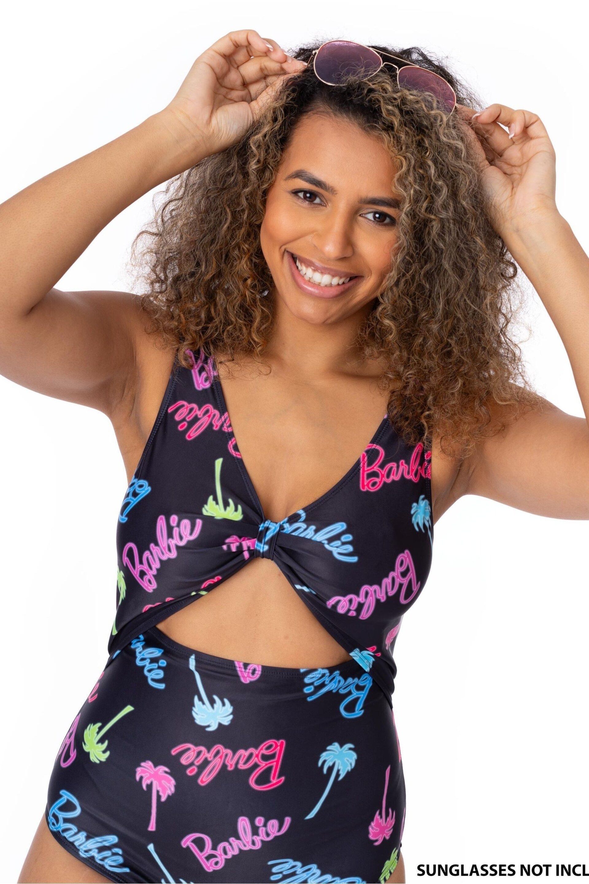 Vanilla Underground Black Ladies Barbie Print Swimsuit - Image 4 of 10