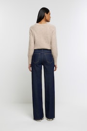 River Island Blue High Rise Wide Leg Jeans - Image 2 of 5
