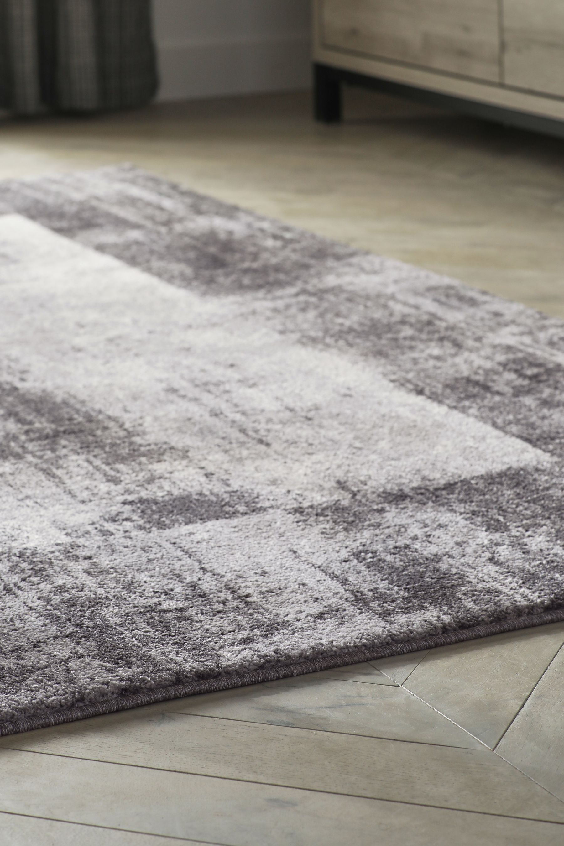 Buy Grey Textured Border Rug from the Next UK online shop