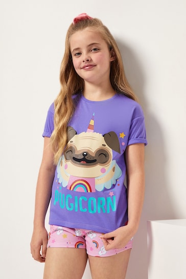 Harry Bear Purple Pug Animal Pyjamas