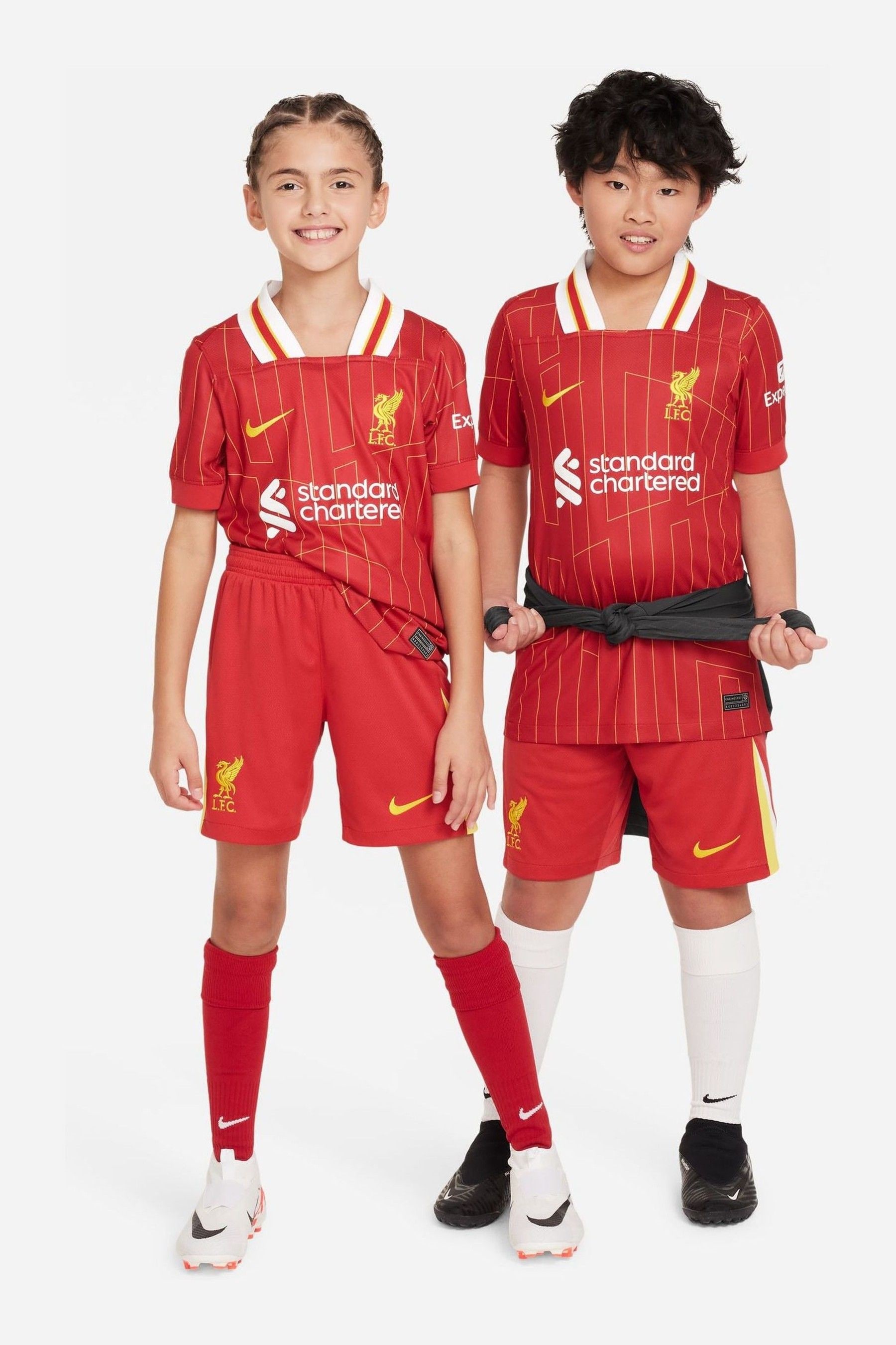 Buy Nike Red Jr. Liverpool FC 24 25 Home Stadium Football Shorts from Next Luxembourg