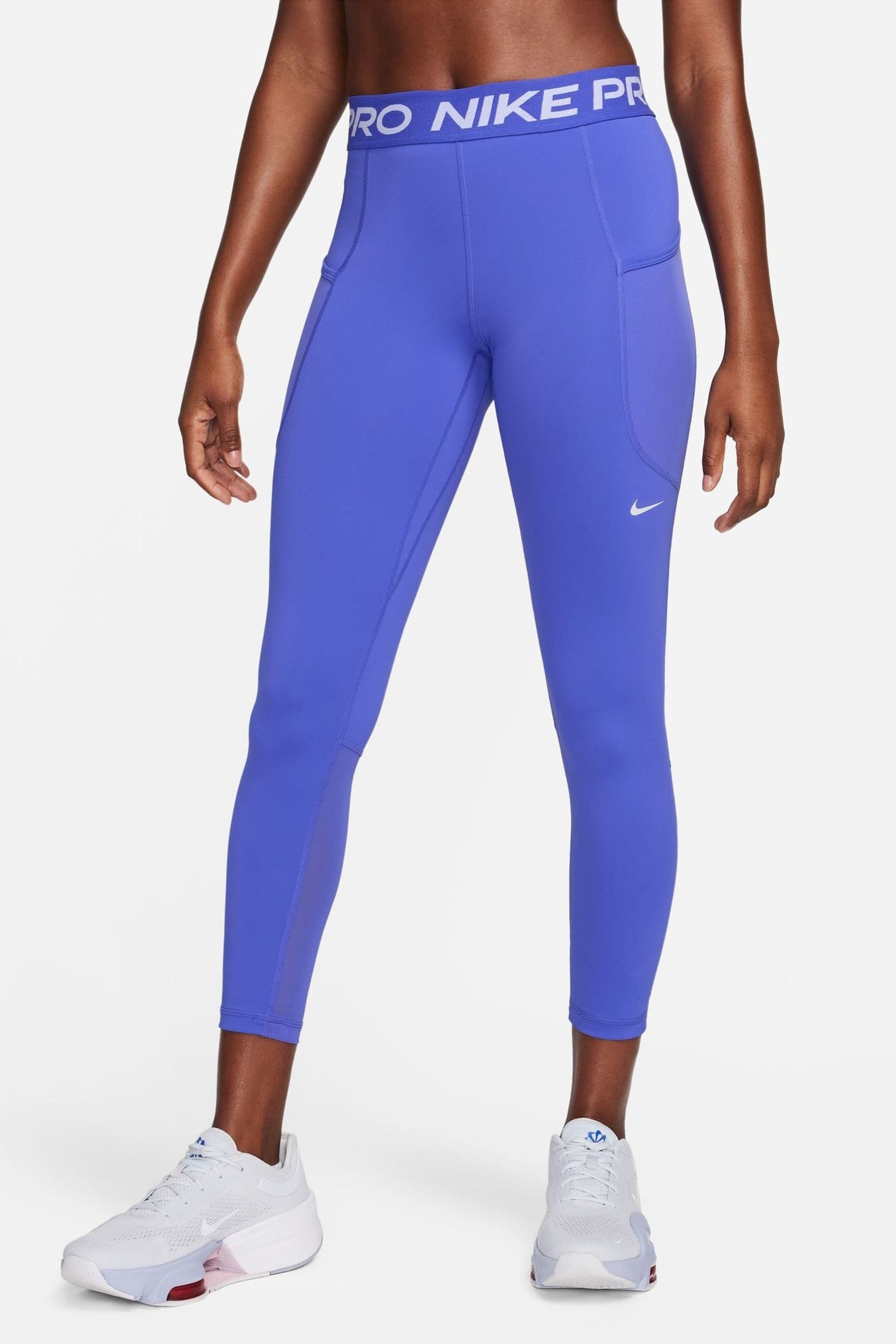 Nike pro leggings women's deals blue