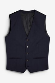 Navy Blue Signature Tollegno Wool Suit Waistcoat - Image 3 of 5