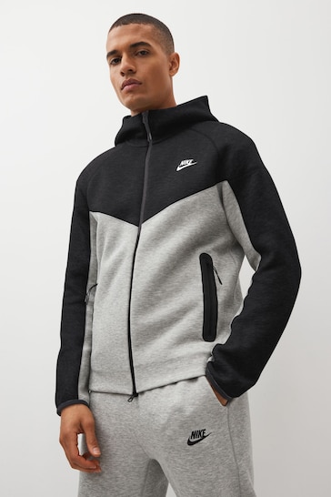 Nike Black/Grey Tech Fleece Full Zip Hoodie