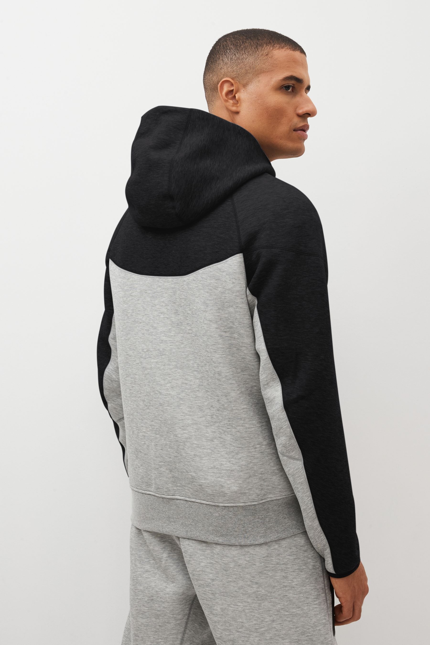 Black Grey Nike Tech Fleece Zip Up Hoodie