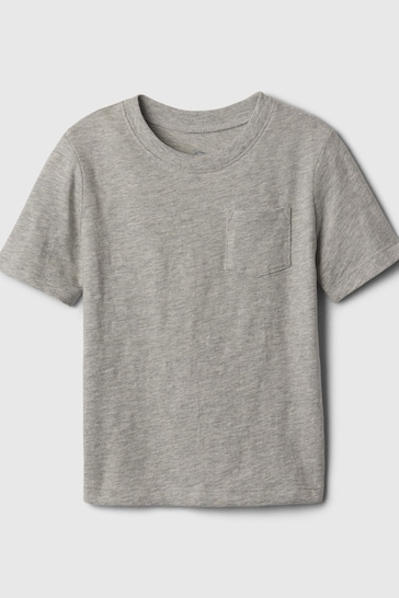 Gap Grey Pocket Crew Neck Short Sleeve T-Shirt (Newborn-5yrs)