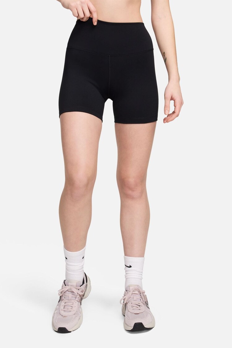 Nike Black Dri-FIT One High Waisted 5 Cycling Shorts - Image 1 of 9