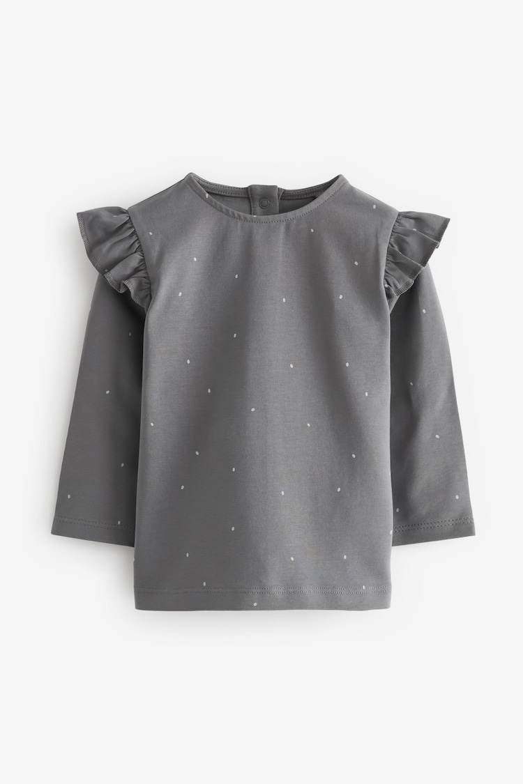 Pink/Grey Baby Long Sleeve Tops 4 Pack - Image 2 of 7