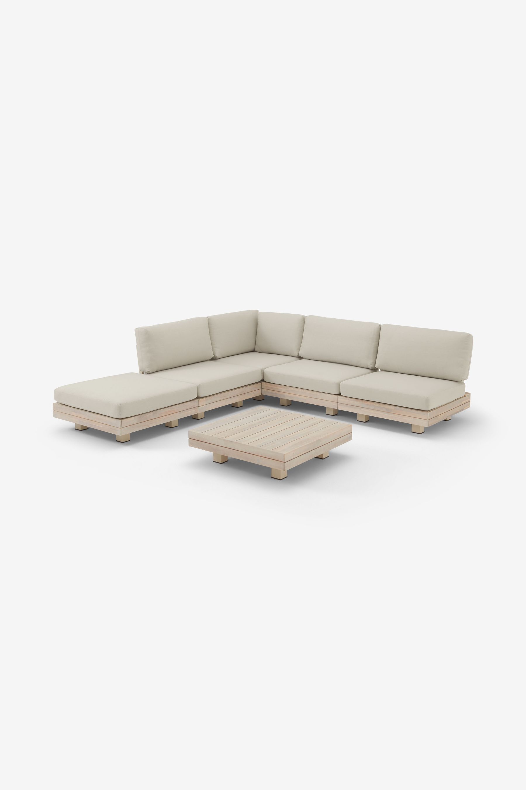 MADE.COM White Avarna Garden Corner Lounge Set