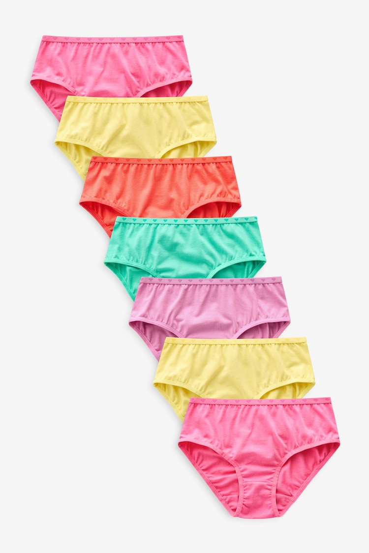 Pink/Yellow Briefs 7 Pack (1.5-16yrs) - Image 1 of 3