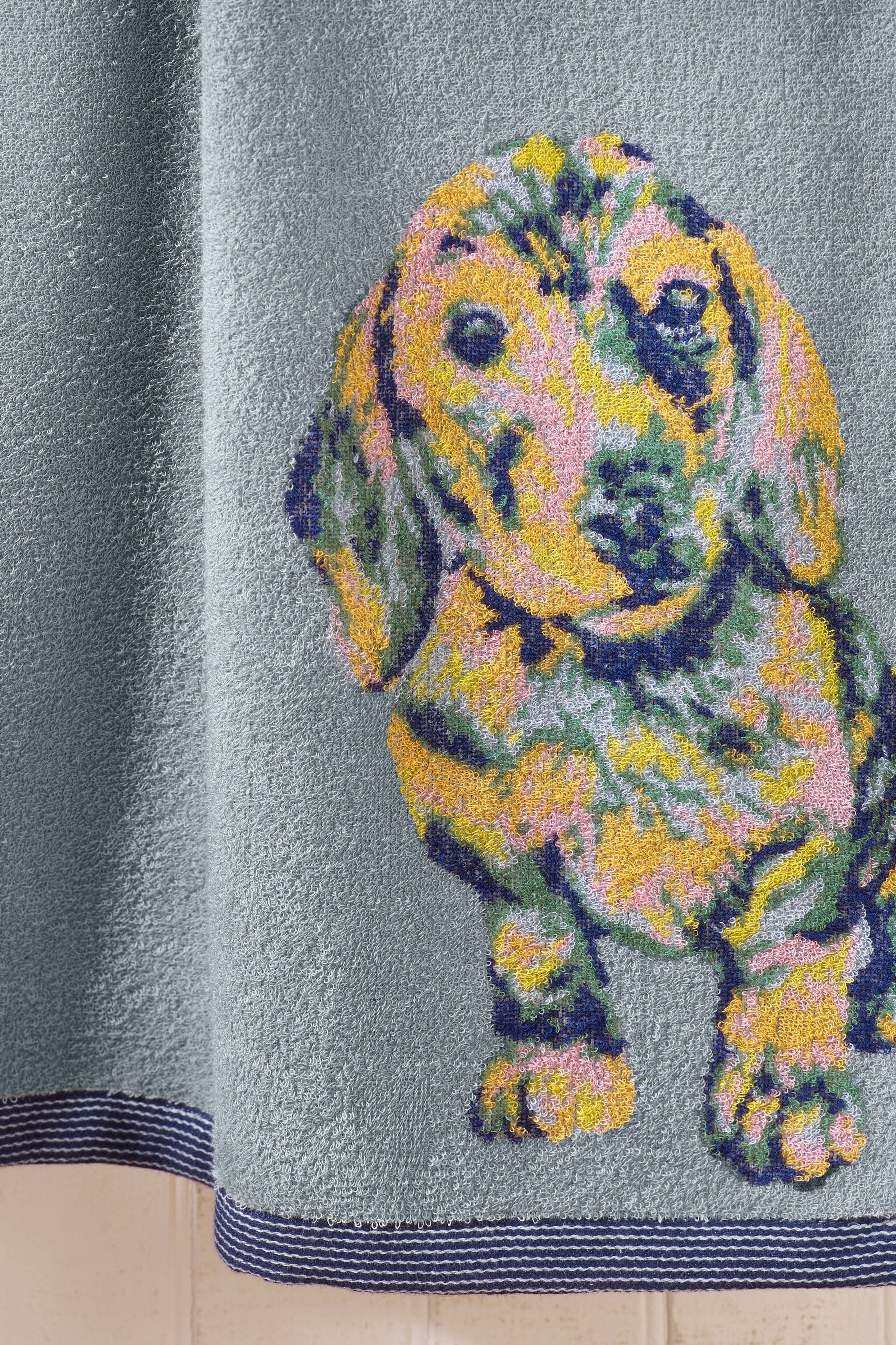 Sausage dog bath towel on sale