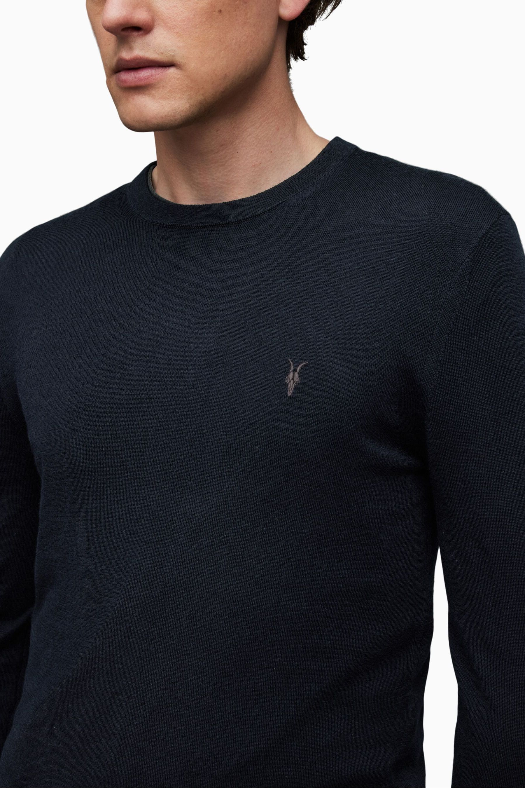 Buy AllSaints Navy Mode Merino Crew Jumper from Next Luxembourg