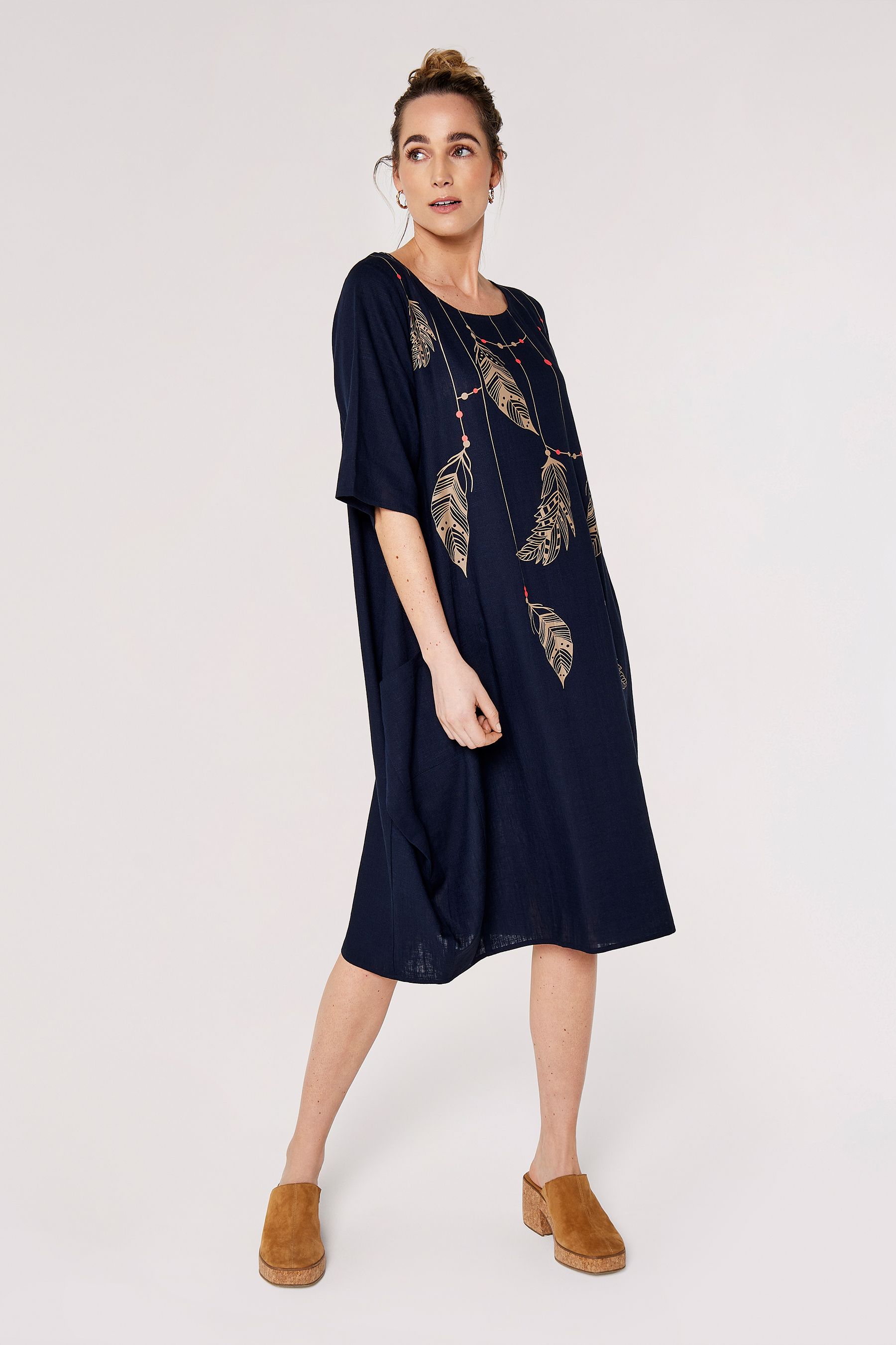 Mint velvet top navy cocoon dress