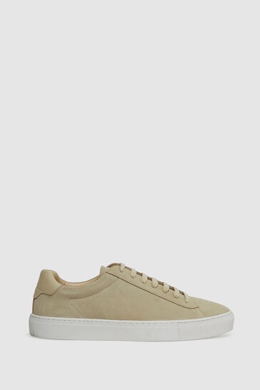 Reiss Stone Finley Suede Suede Trainers