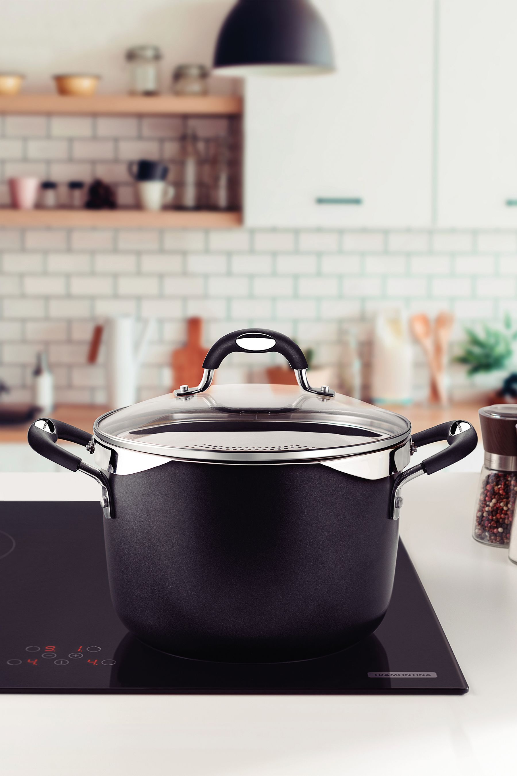 Buy Tramontina Black Monaco Non stick Pasta Pot Nonstick Pasta Pot