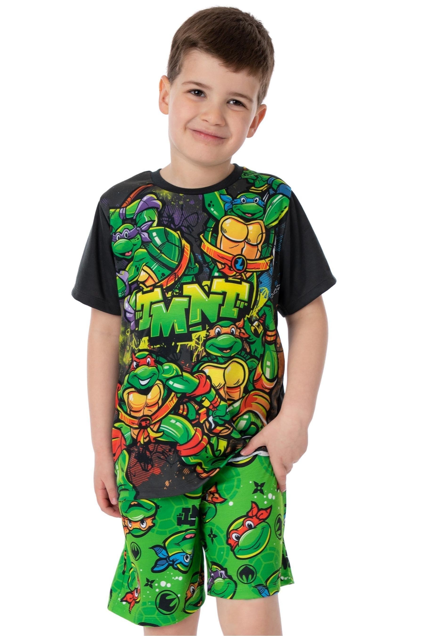Buy Vanilla Underground Green Boys Ninja Turtles Short Pyjamas from the Next UK online shop