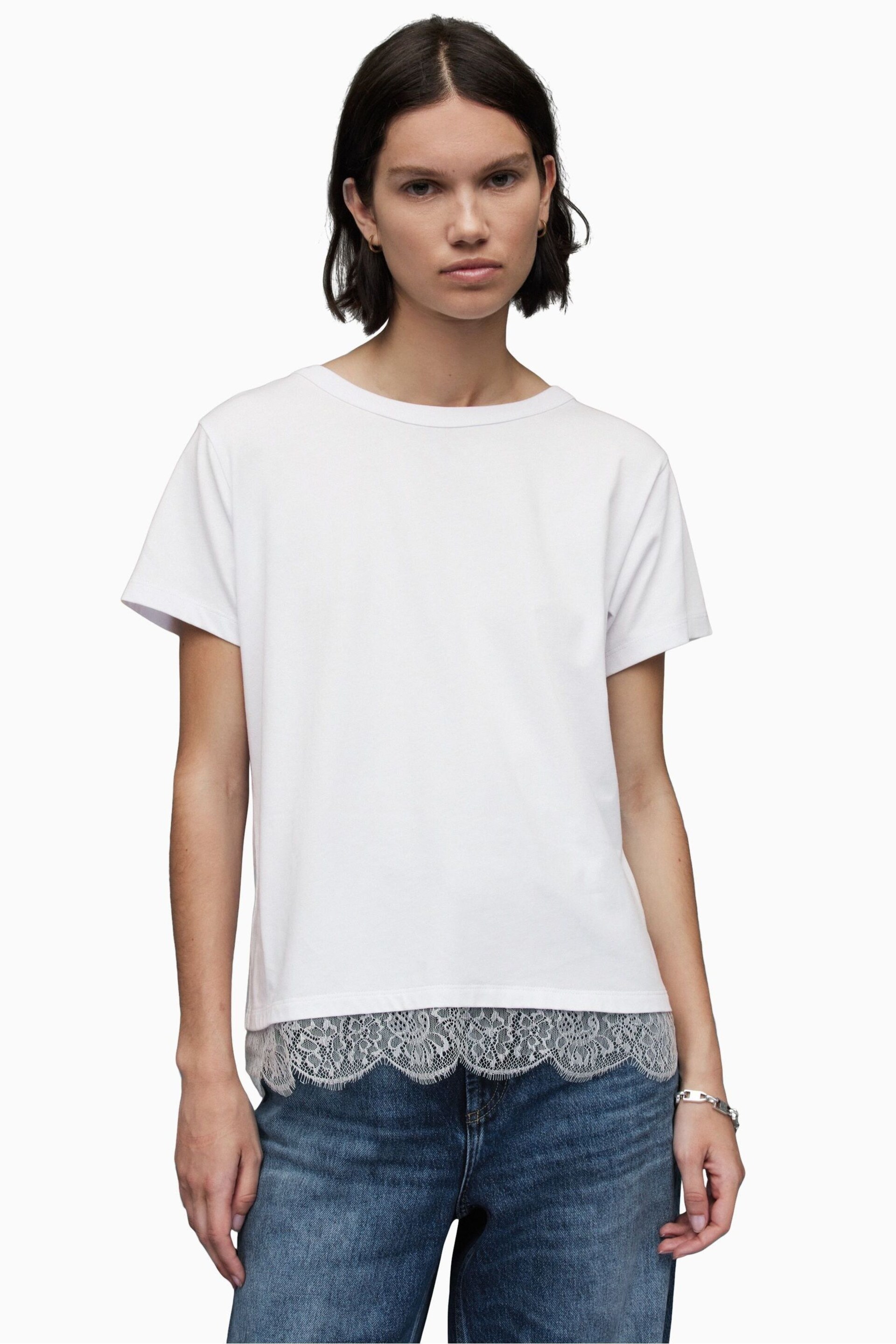 AllSaints White Lee T-Shirt - Image 1 of 8