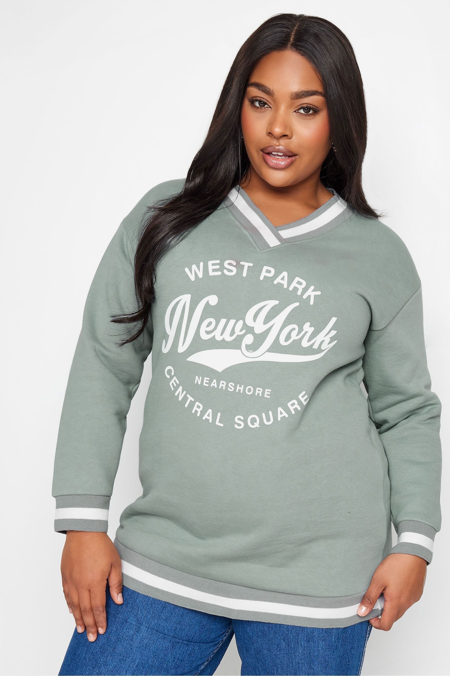 Grey slogan sweatshirt online
