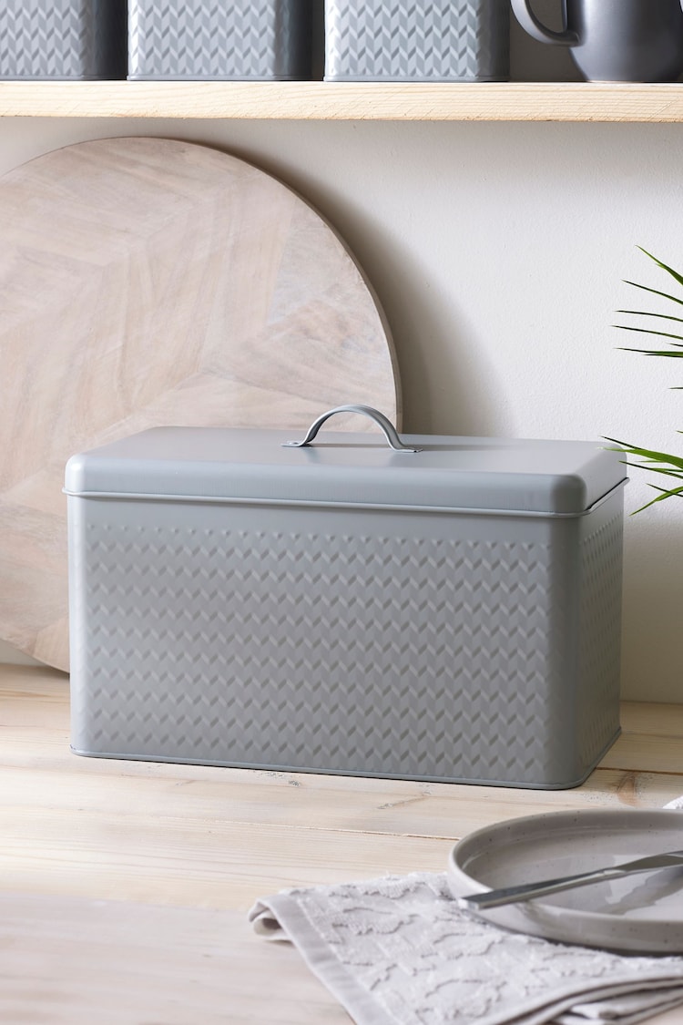 Charcoal Grey Oakley Bread Bin - Image 1 of 4