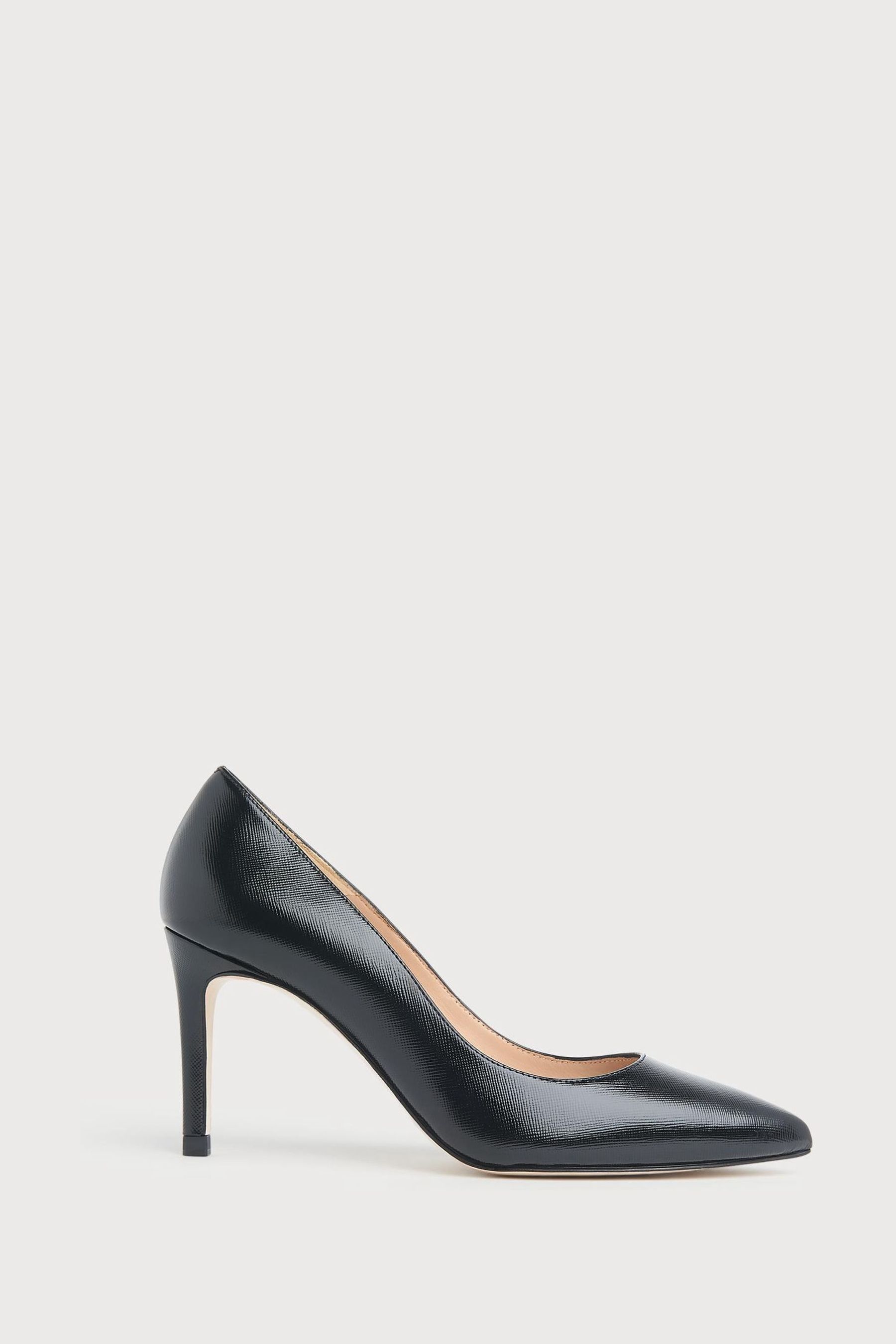 Buy LK Bennett Floret Leather Pointed Toe Black Courts from the