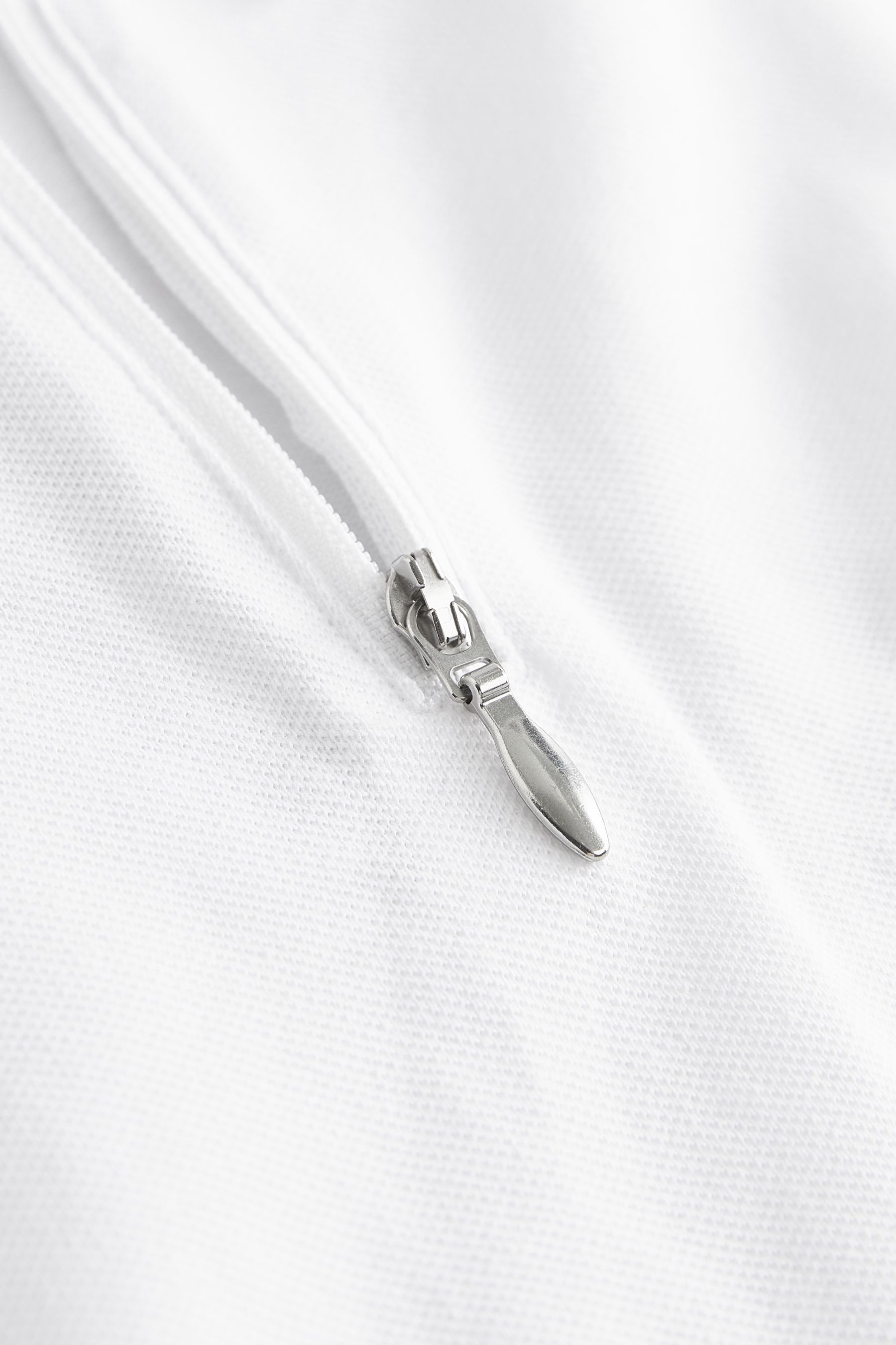 White hot sale zip polo