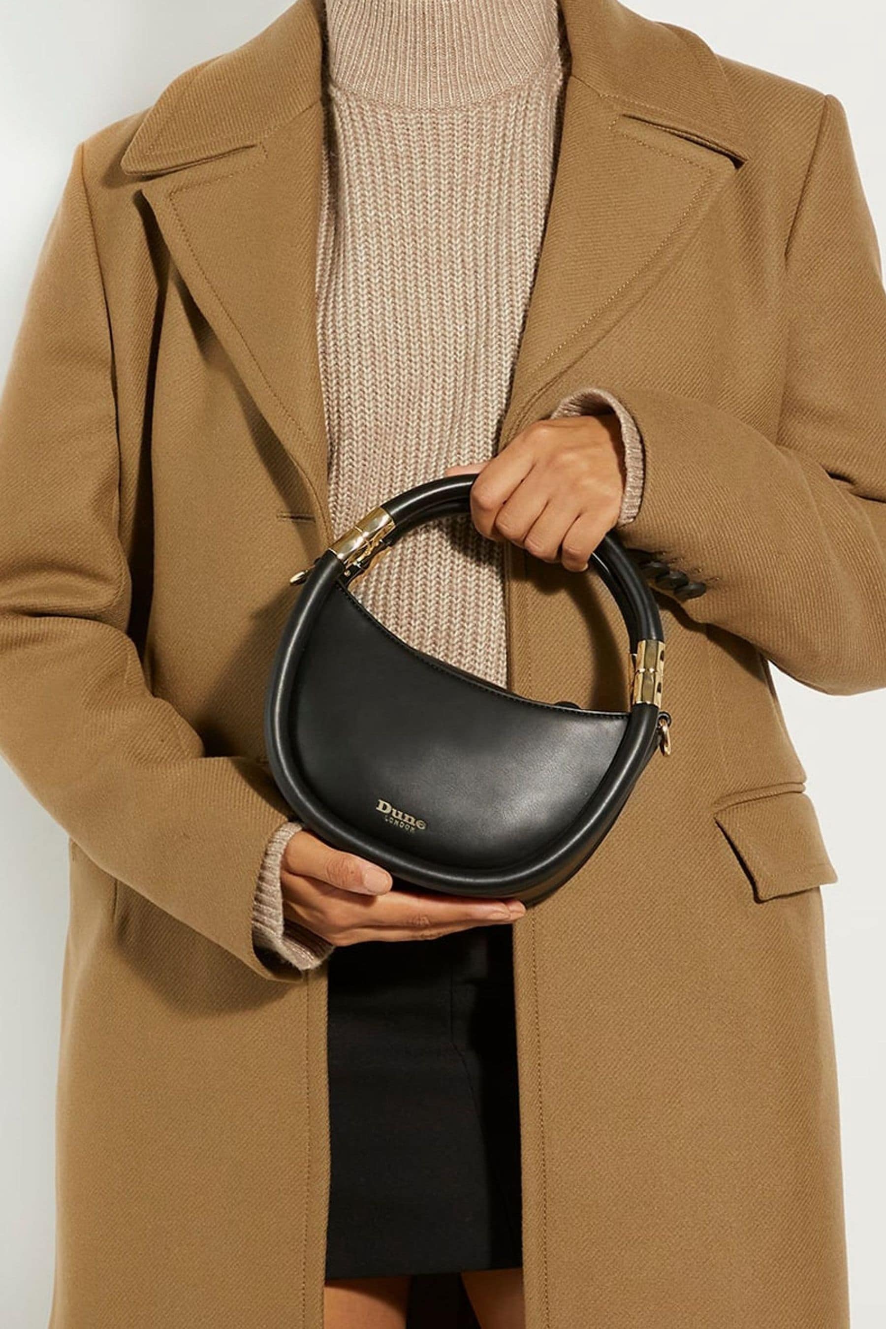 Buy Dune London Black Daphny Mini Tubular Handle Grab Bag from the Next UK online shop