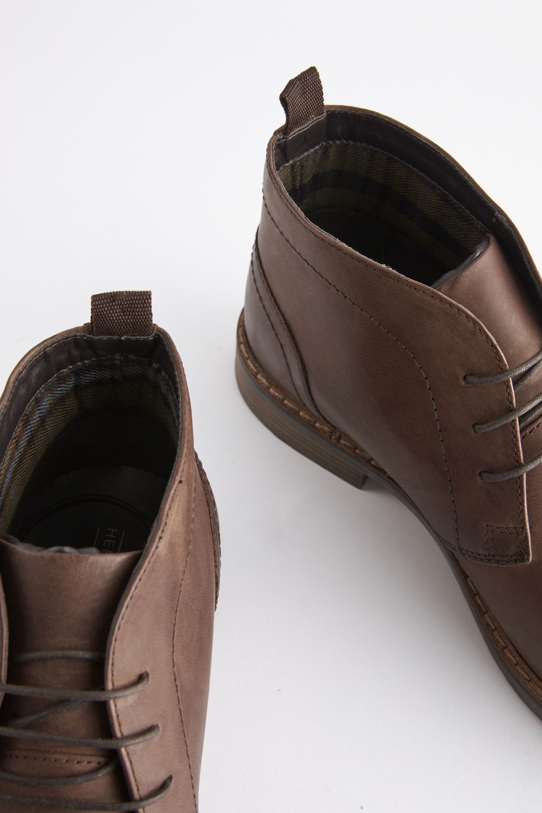 Buy Brown Regular Fit Waxy Finish Leather Chukka Boots from the