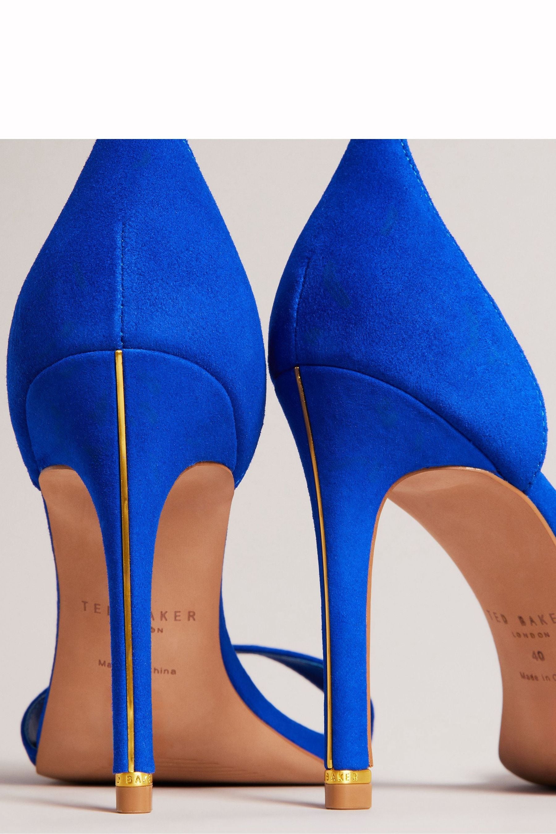 Buy Ted Baker Blue Helmias Ankle Strap Suede Sandals from Next Luxembourg