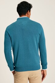 Joules Hillside Blue Knitted Quarter Zip Jumper - Image 2 of 5