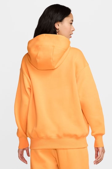 Nike Orange Oversized Mini Swoosh Hoodie